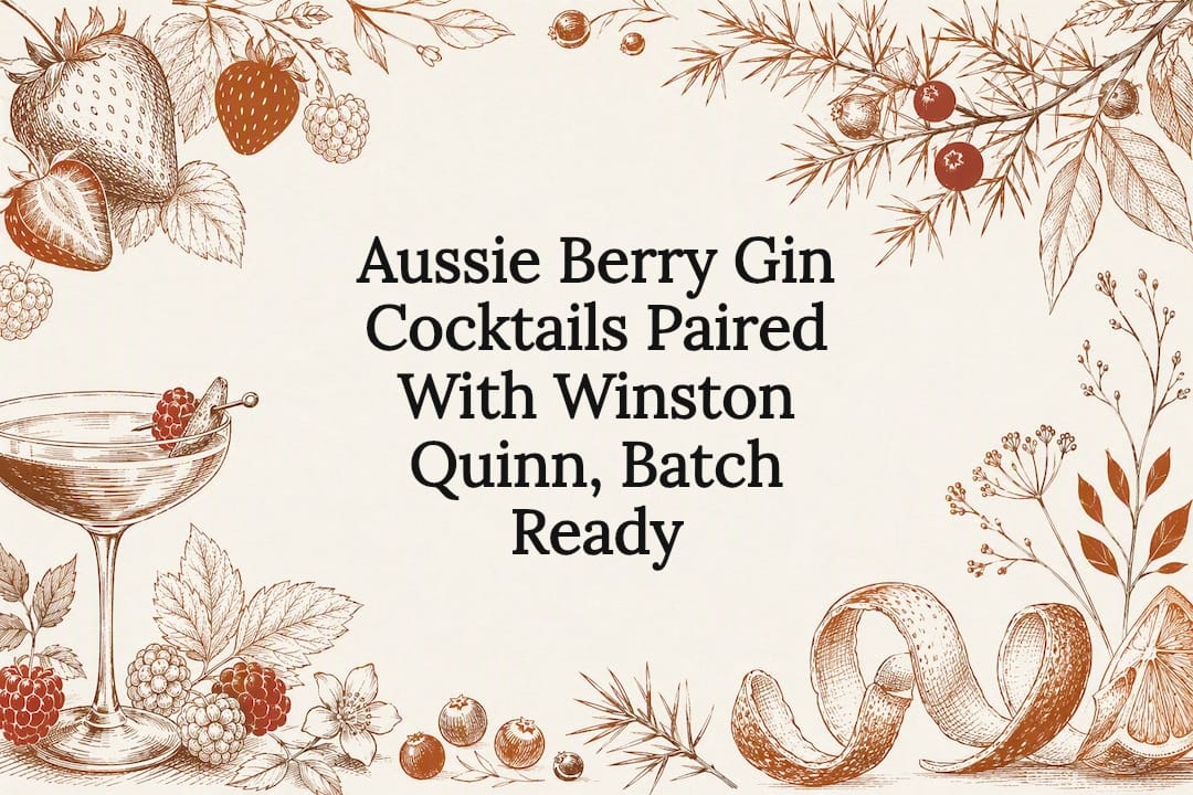 Berry gin cocktail title card
