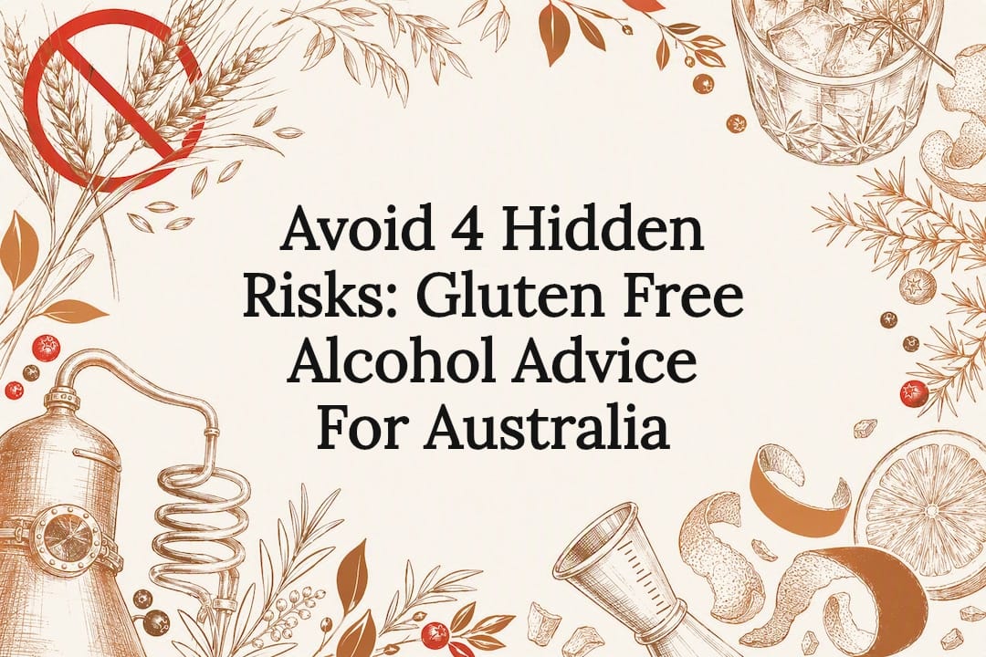Decorative gluten free alcohol advice title card