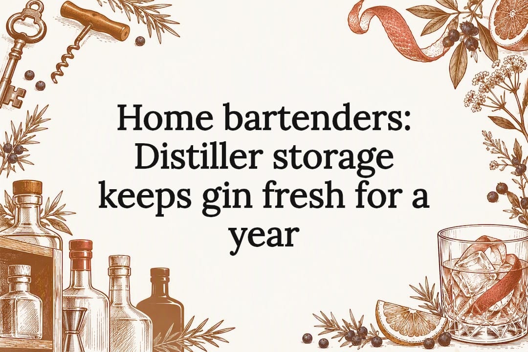 Decorative gin storage title card
