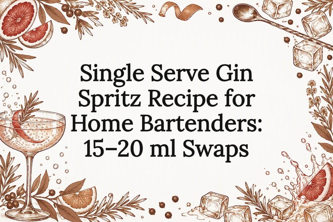 Decorative gin spritz recipe title card