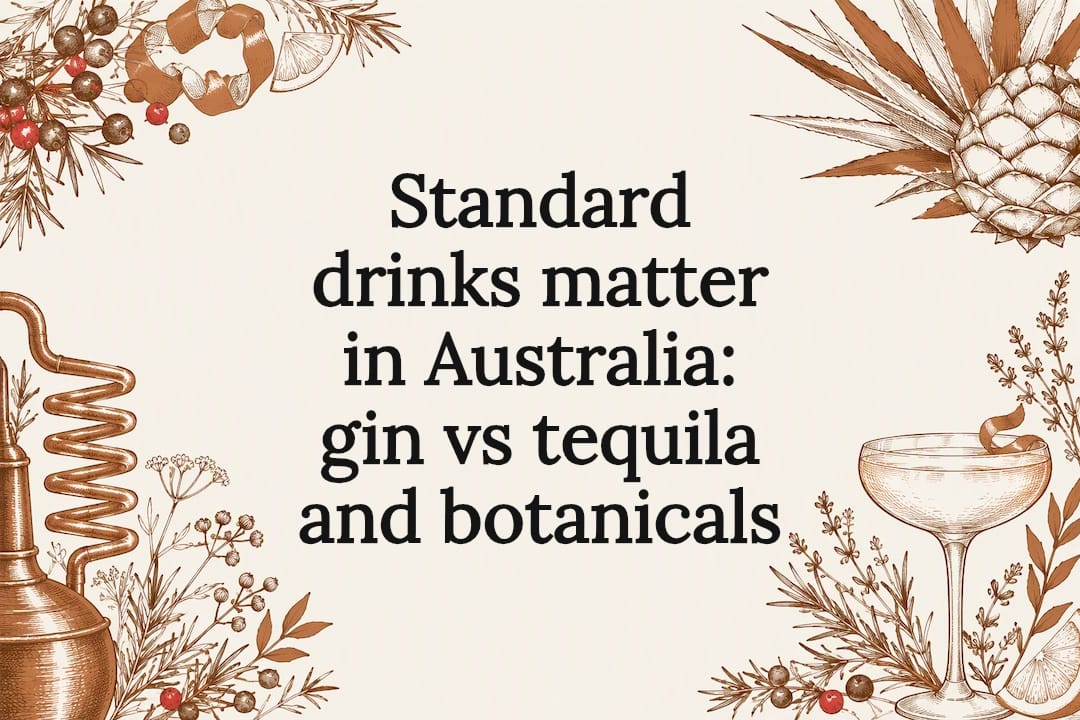 Gin tequila botanical title card