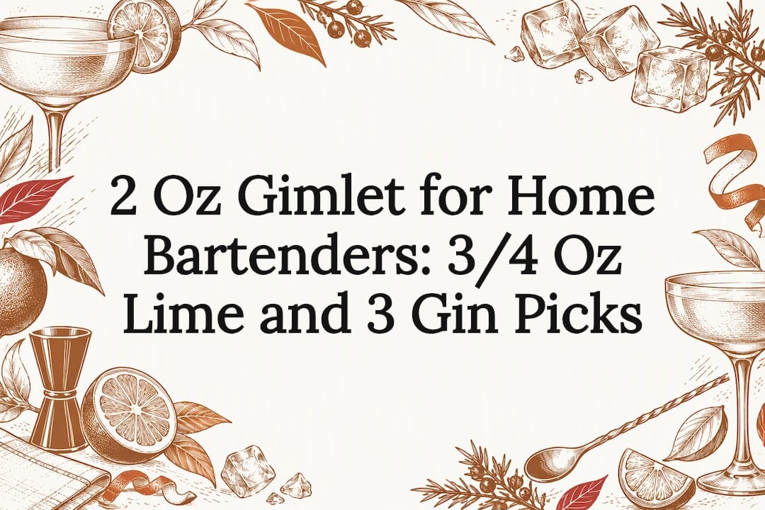 Decorative gimlet cocktail title card