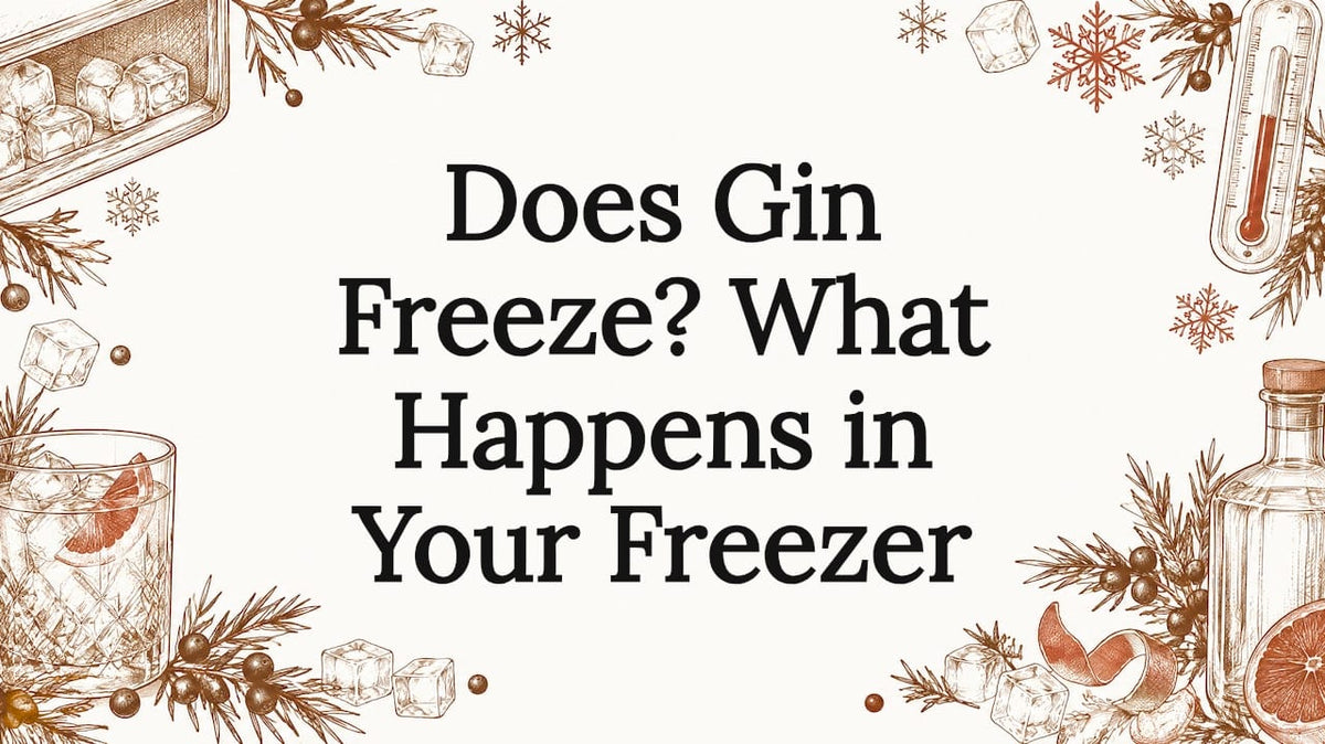 Decorative gin and ice title card