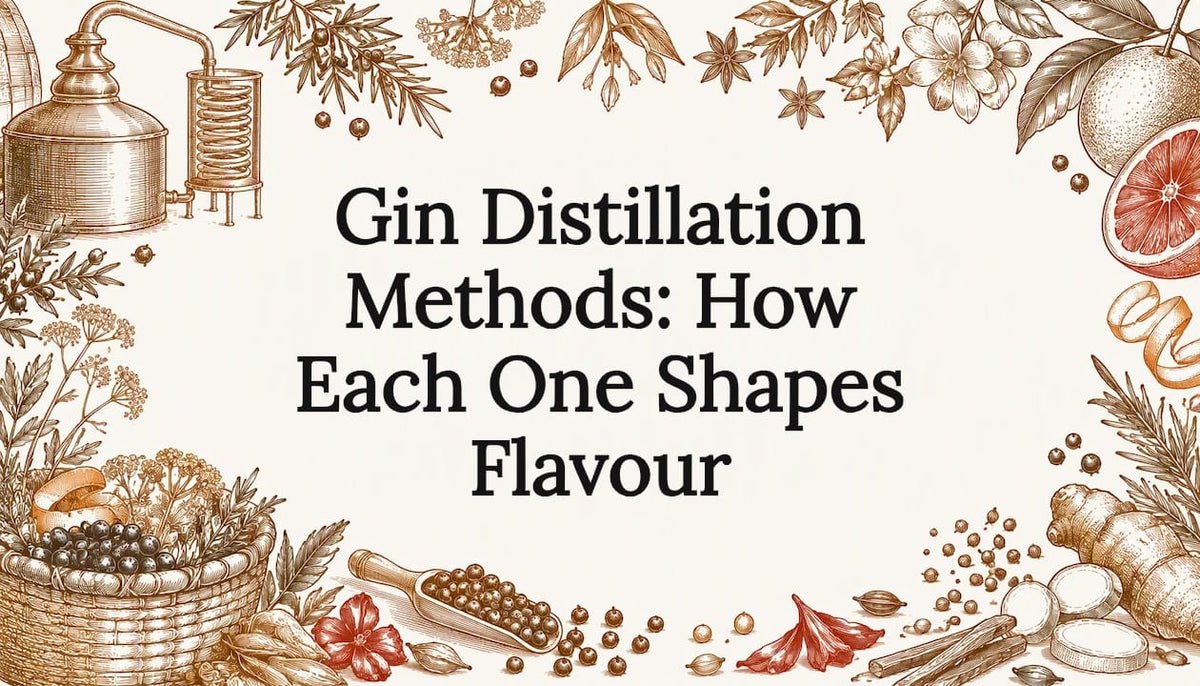 Hand-drawn gin distillation title card
